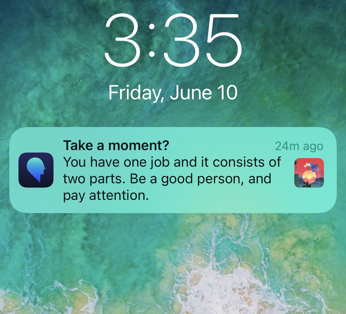 eriktors's tweet image. Note to self.  @wakingup