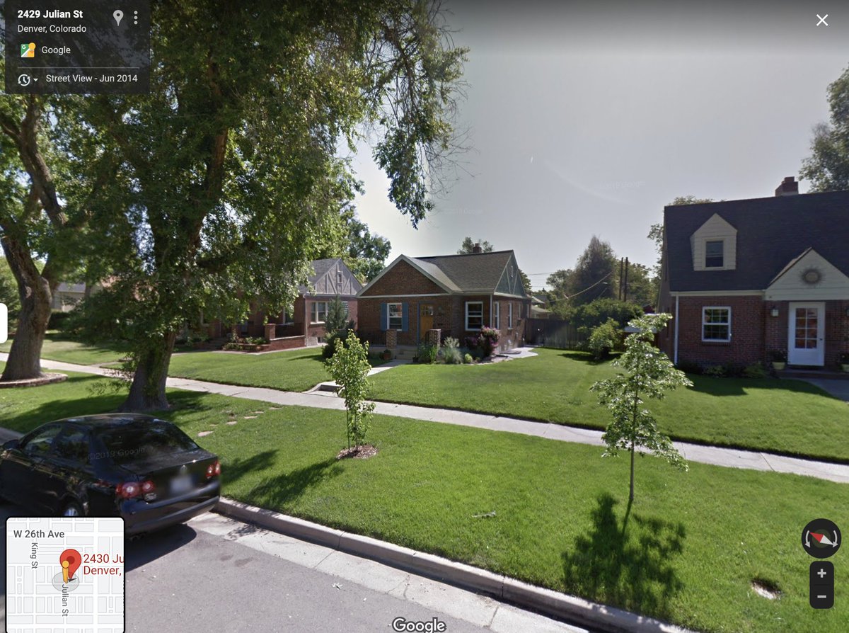 BuildUpDenver's tweet photo. Julian b/w 24th and 25th. #Denver 80211 - 2.5 story duplex replaces SU home. 4 garage parking spots. ~2250 sq ft, 3-4 bedrooms each depending on the loft configuration #missingmiddle #BuildupDenver https://t.co/UIUEtGY7V8