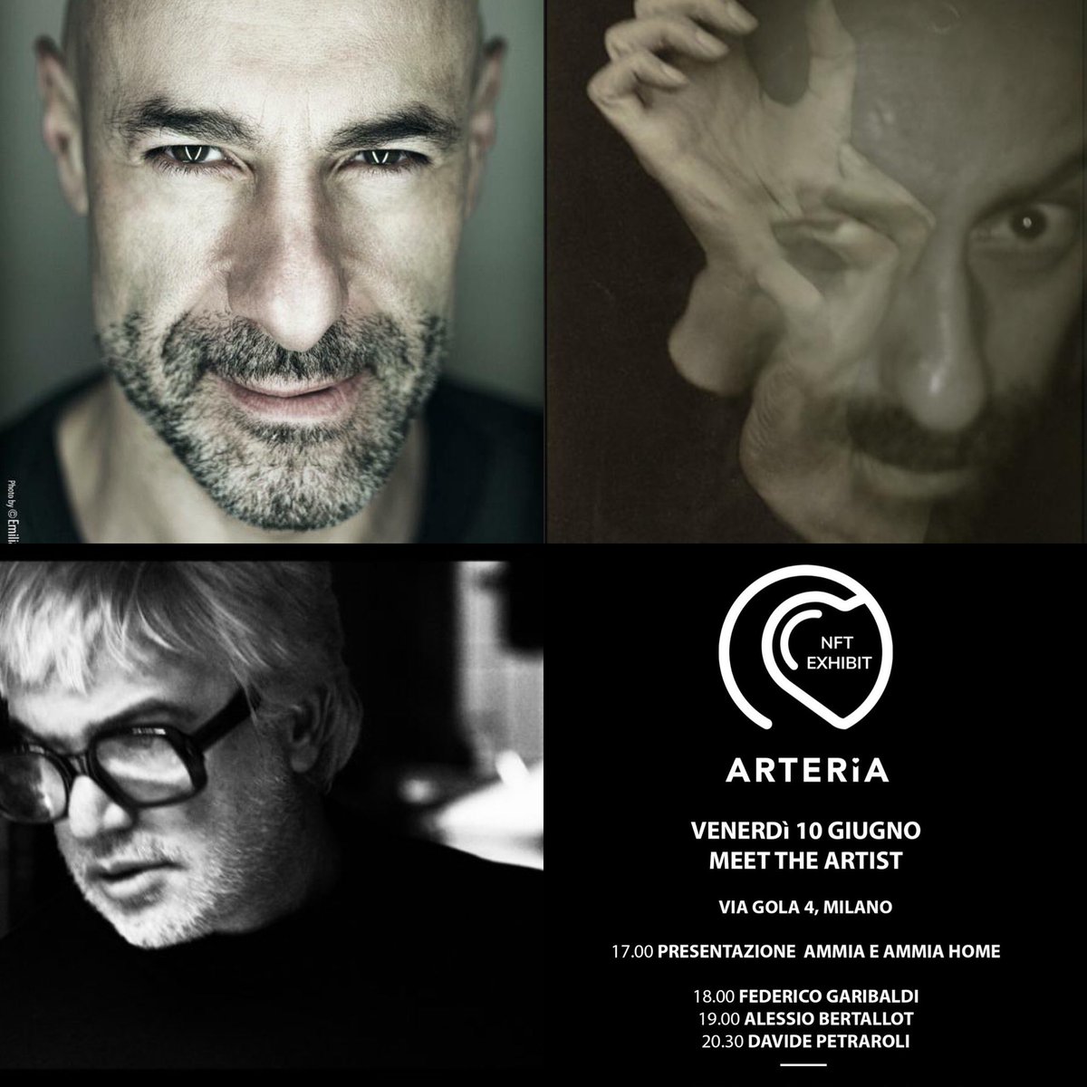 alebrunelloxyz's tweet image. From 6pm #designweek Milano @ArteriaExhibit @wrongtheorynft meet the artists: @federicotywo @bertallot @petraroliartist #nft #NFTCommunity