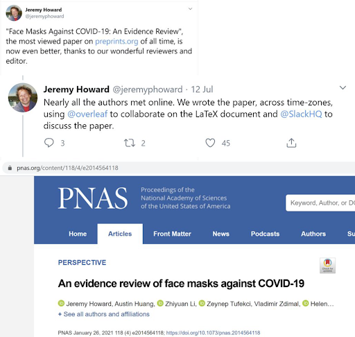 digitalsci's tweet photo. Among the 10 million users of @overleaf is a team that wrote a key paper on wearing masks during the COVID-19 pandemic. π·
@jeremyphoward & colleagues used #Overleaf for their collaboration: https://t.co/paIM9XBVRj
https://t.co/Ge5pcO10TN
#OverleafFamily #TeXLaTeX #covid19 https://t.co/eq67UiATDy