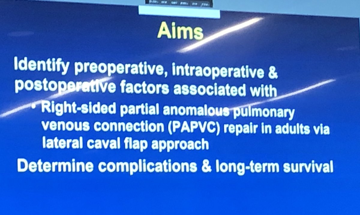 abribriesco43's tweet photo. #HVTIResearchDay2022
Dr Bogdan Kindzelski (mentor @karamlou) on outcomes from lateral caval flap in 54 pts w/ #PAPVC
No operative mortality, pacemaker or SVC stenosis
10 year survival 82%
@Dr_HaniNajm @CleClinicKids @C_CallahanMD @TSRA_official @OfficialSTSA @WomenInThoracic https://t.co/9dE8IUPJNA