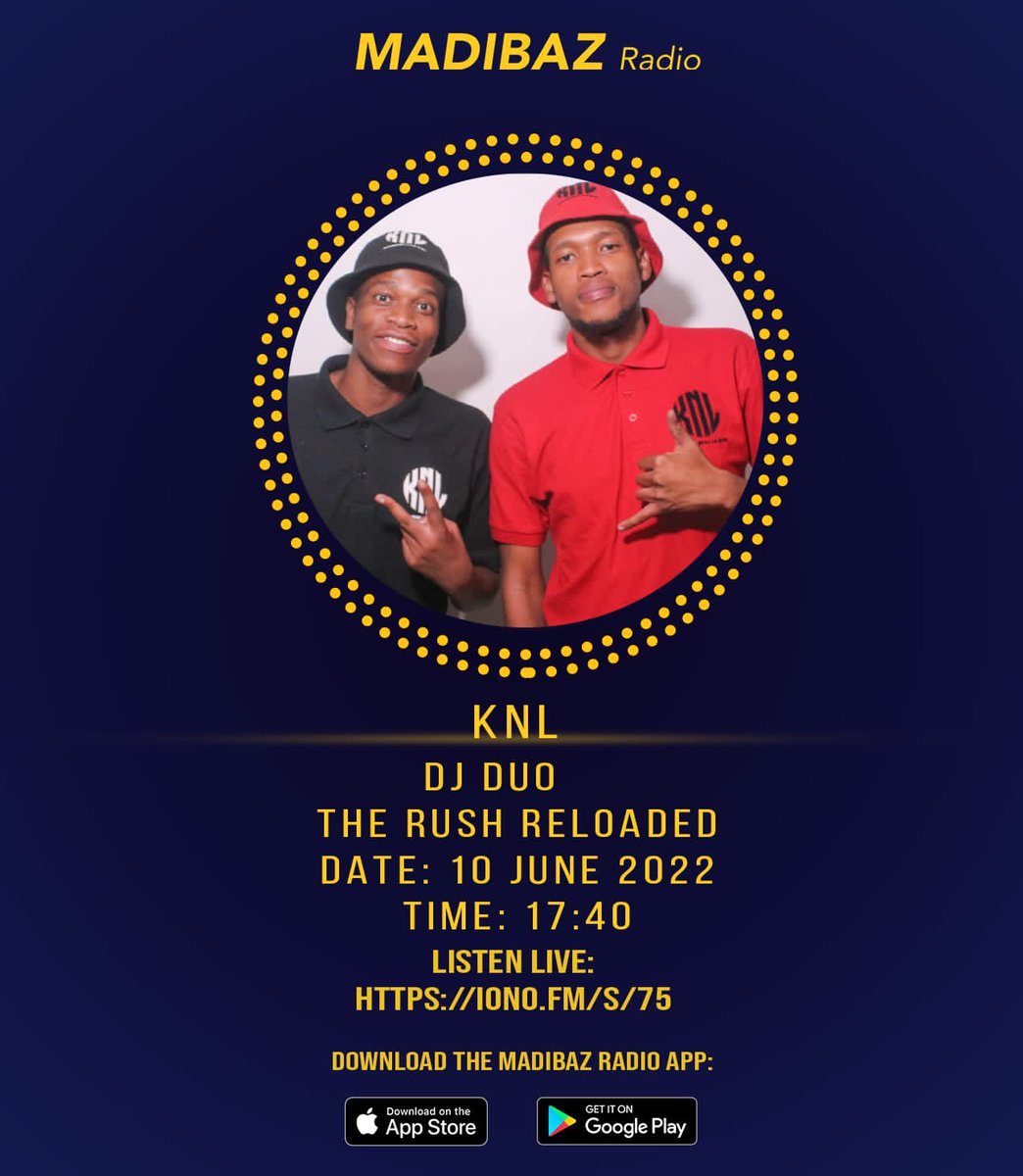 MadibazRadio's tweet photo. Today's #HeyDJ guest mix by the amazing KNL,  at 5:15pm
#TheRushReloaded 
#RushHourConvo                                                                               #MadibazRadio 
https://t.co/ItYeLSNKvs
https://t.co/lDyr7ppdDb https://t.co/Q4fQ4UdL93