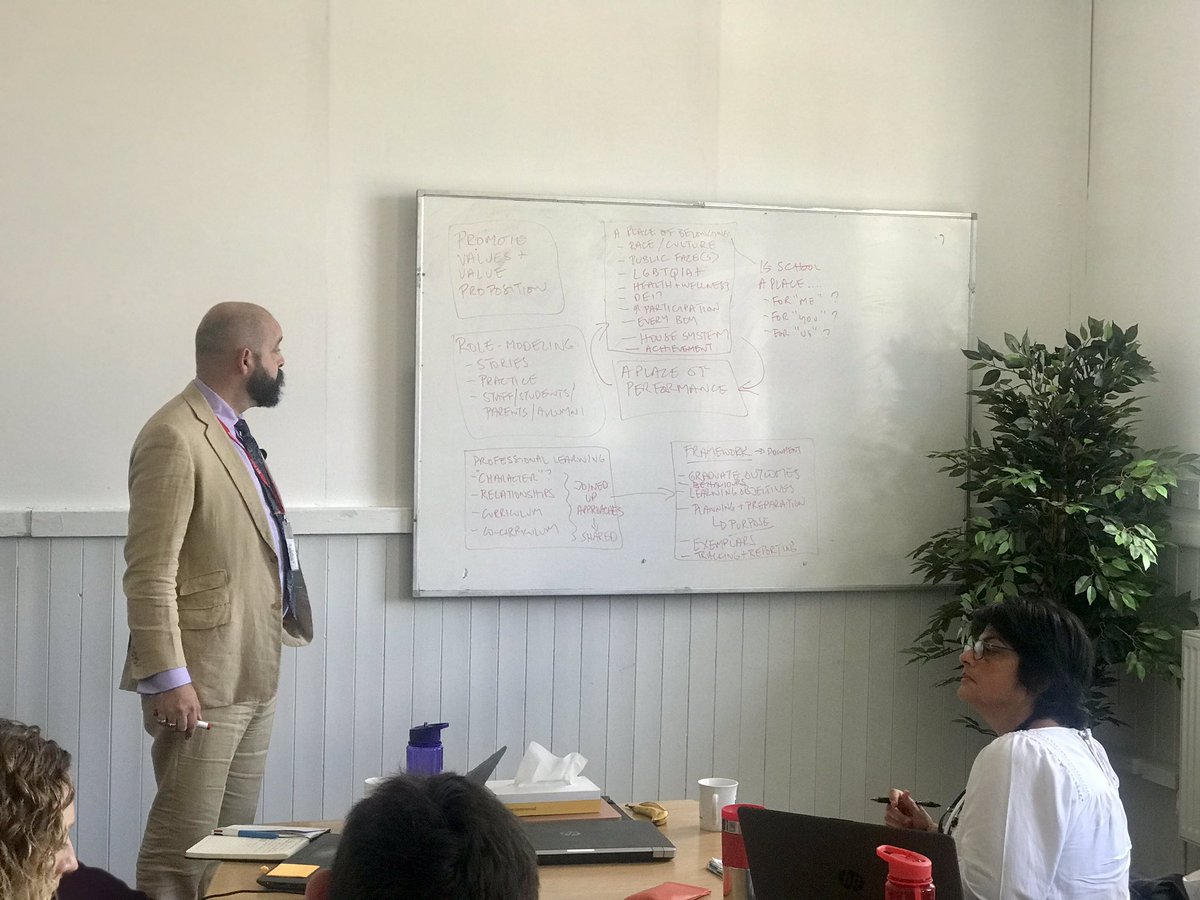 ajzair's tweet photo. Fascinating and inspirational day working with @DrPhilCummins to discuss character and flourishing in schools: how to have academic results AND values as our measurable outcomes in a grammar environment. #aschoolfortomorrow #schoolshouldbe #leadership #edutwitter https://t.co/sfuZjNQ37f