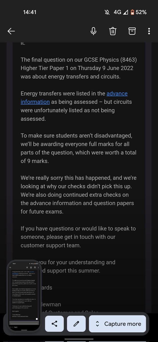 Email from AQA about GCSE Physics HT: all students will receive full marks for last question (circuits not listed in the advanced info)
<a href="/ChatPhysics/">Chat Physics</a>