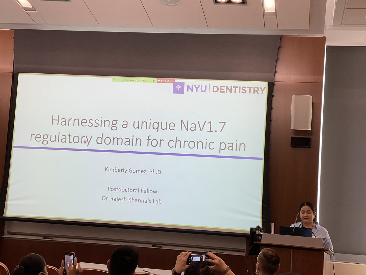 Dr. Rajesh Khanna of the KhannaLabUF (@khannalabuf) on Twitter photo A great start to the 2nd Annual Molecular Pathobiology Innovative Research Symposium <a href="/NYUDental/">NYU Dentistry</a> <a href="/nyuniversity/">New York University</a> by rockstar postdoc <a href="/Kimgmz6/">Kimberly Gomez</a> <a href="/NYUPainResCtr/">NYU.Pain.Res.Ctr</a> who demystified selectivity of Nav1.7 by CRMP2 for #ChronicPain A great start to the 2nd Annual Molecular Pathobiology Innovative Research Symposium <a href="/NYUDental/">NYU Dentistry</a> <a href="/nyuniversity/">New York University</a> by rockstar postdoc <a href="/Kimgmz6/">Kimberly Gomez</a> <a href="/NYUPainResCtr/">NYU.Pain.Res.Ctr</a> who demystified selectivity of Nav1.7 by CRMP2 for #ChronicPain