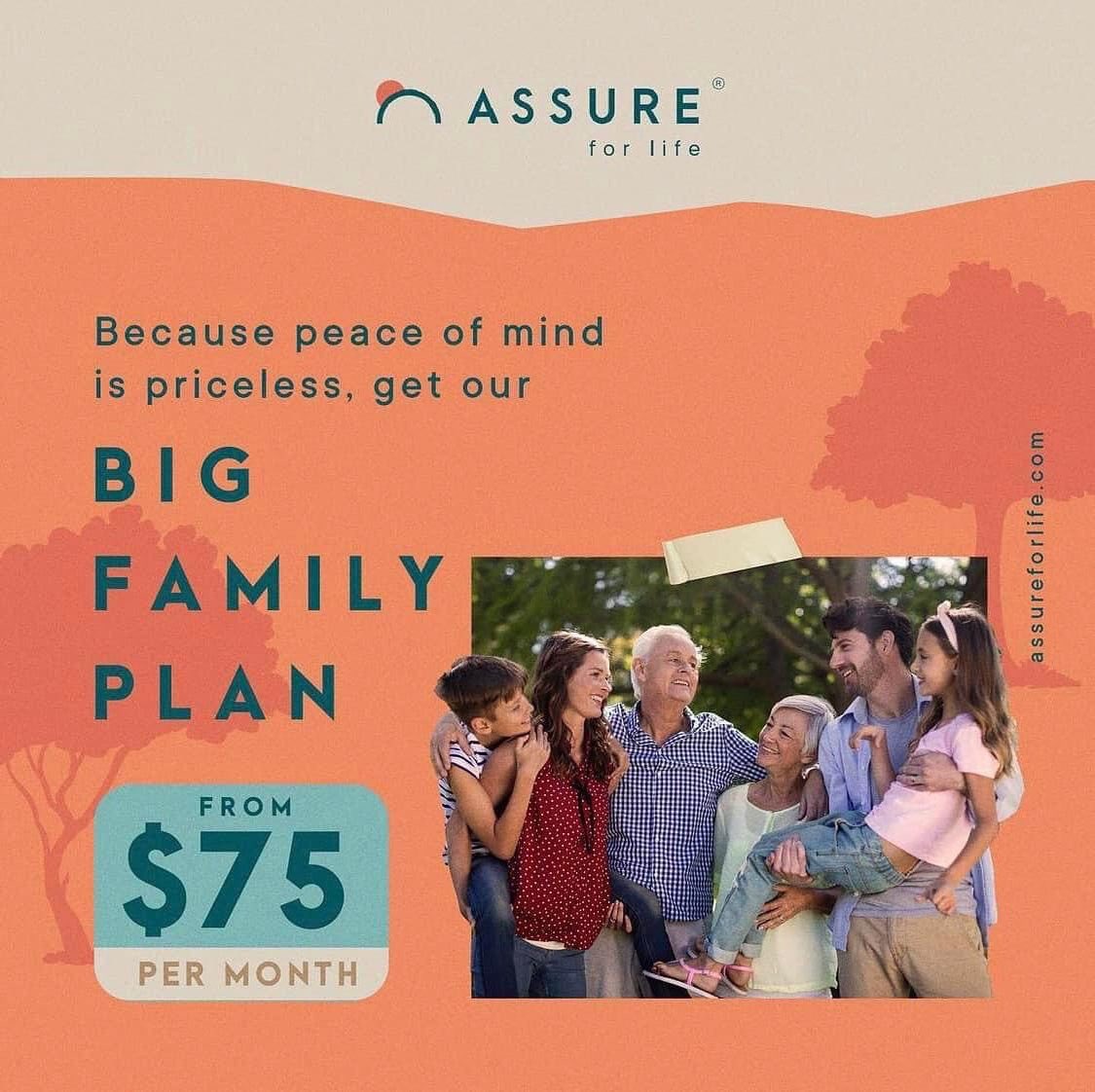 finsurancea's tweet photo. Because we want you to have peace of mind, @assureforlife offers you the Big Family Plan. We think about you and yours! Take advantage of this GREAT PLAN and give security to those you love most.

Assure for Life, thinking of you and your family.

#AssureForLife #funeralplan https://t.co/iH4b0JRSbY