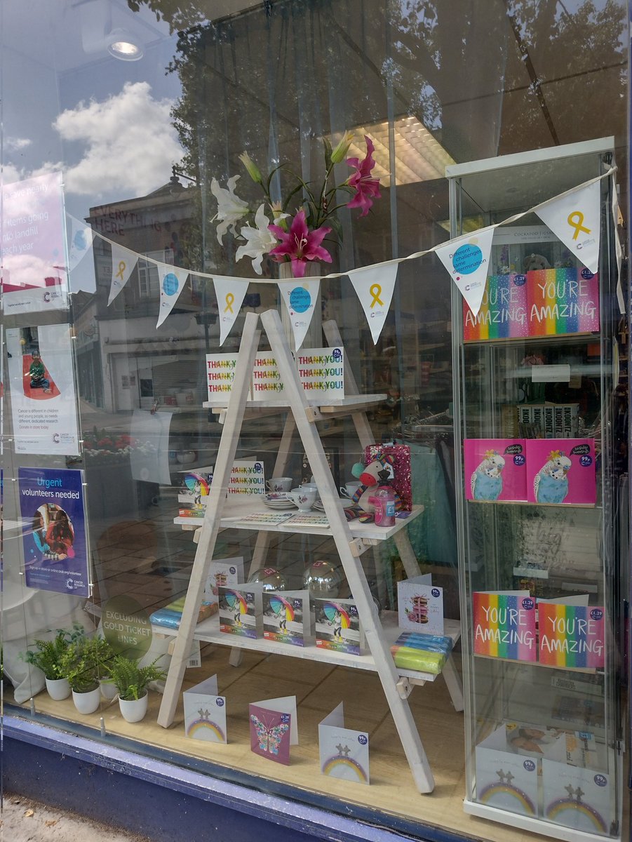 ElmParkShop's tweet photo. Today's window display
@CRUK @PRIDE @PRIDEMONTH @RAINBOWPRIDE https://t.co/POuresxHIe