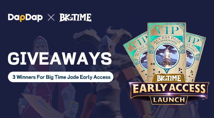 dapdapio's tweet image. 🎁BIG TIME GIVEAWAY🎁
Prize: 3x @playbigtime Jade Early Access 🕹
How to enter:
1️⃣1.Register as Dapdap user and bind wallet
2️⃣ Follow Dapdap official twitter
3️⃣ Like &amp; retweet,tag 3 friends
Link
dapdap.io/activity/detai…
#NFTs #Giveaway #P2E #bigtime #Blockchain #playtoearn