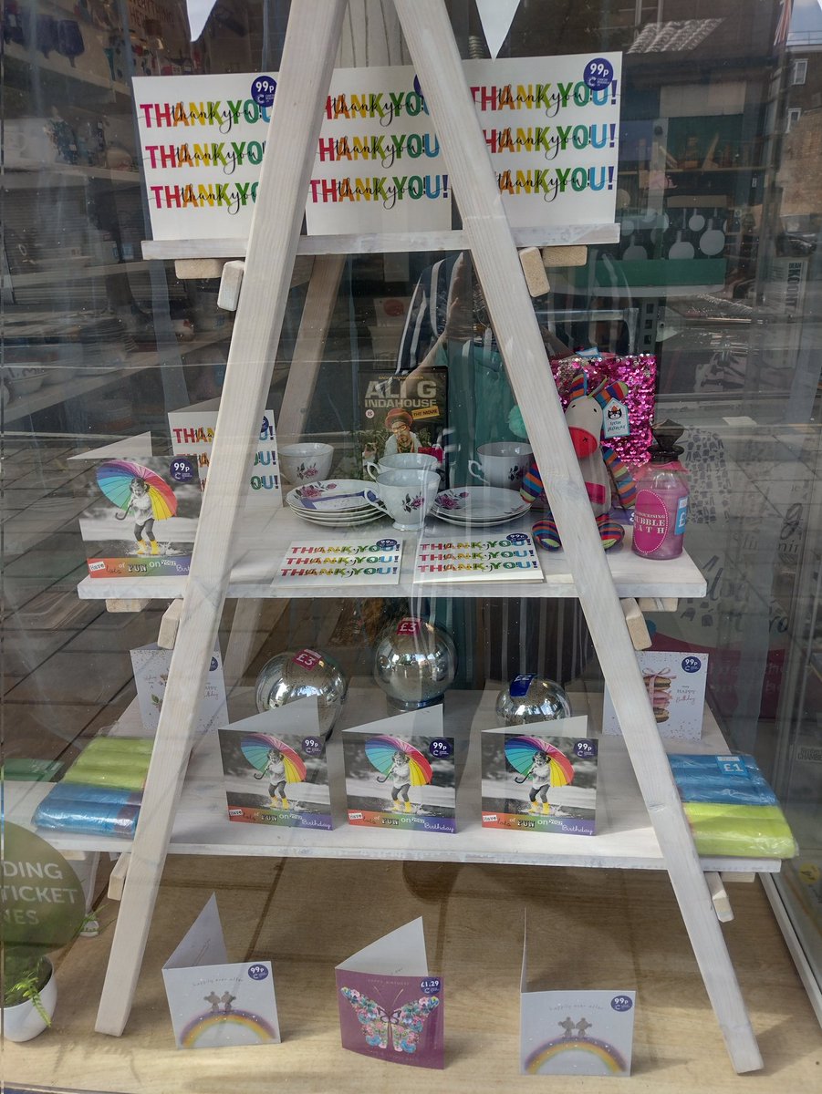 ElmParkShop's tweet photo. Today's window display
@CRUK @PRIDE @PRIDEMONTH @RAINBOWPRIDE https://t.co/POuresxHIe