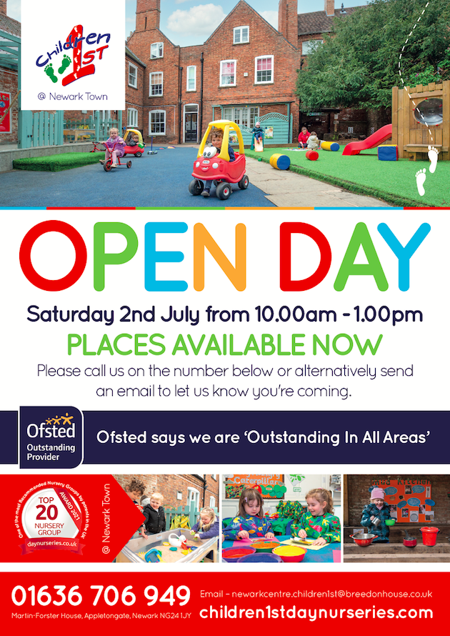 BreedonHouse's tweet photo. Open Day at Children 1st Newark Town! 

If you are looking for childcare for your little one in #Newark we would love to welcome you to our July Open Day. 

We currently have places available and offer 30 hours funded places for eligible children. 

#Newark #NewarkOnTrent https://t.co/M1kGn07MTl