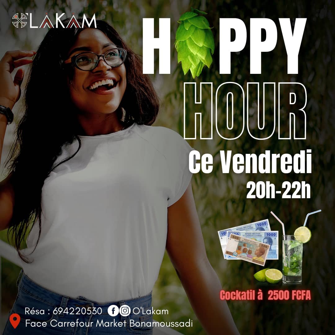 Laetitiandawa's tweet photo. Ce soir tu fais quoi??
Il ya happy hour chez #Olakam
Viens boire des cocktails originaux à 2500frs. https://t.co/rvOfBqOmfx