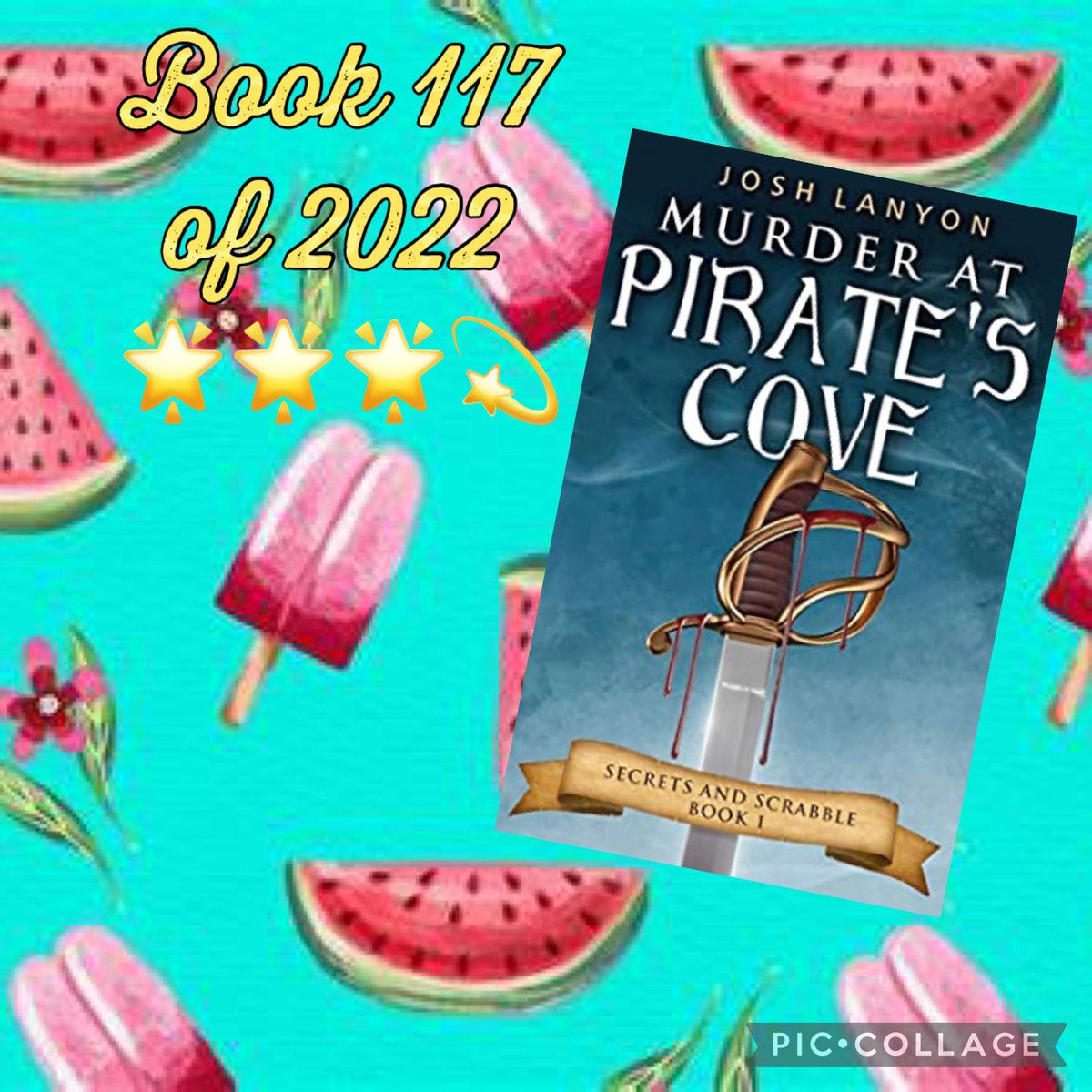 Colleen_Quinn's tweet photo. Book 117 of 2022! 🌟🌟🌟💫. A Murder at Pirate’s Cove (Secrets and Scrabble #1) by Josh Lanyon. @whateverthon #shelfslayers ⚔️ https://t.co/RbLURdunoF