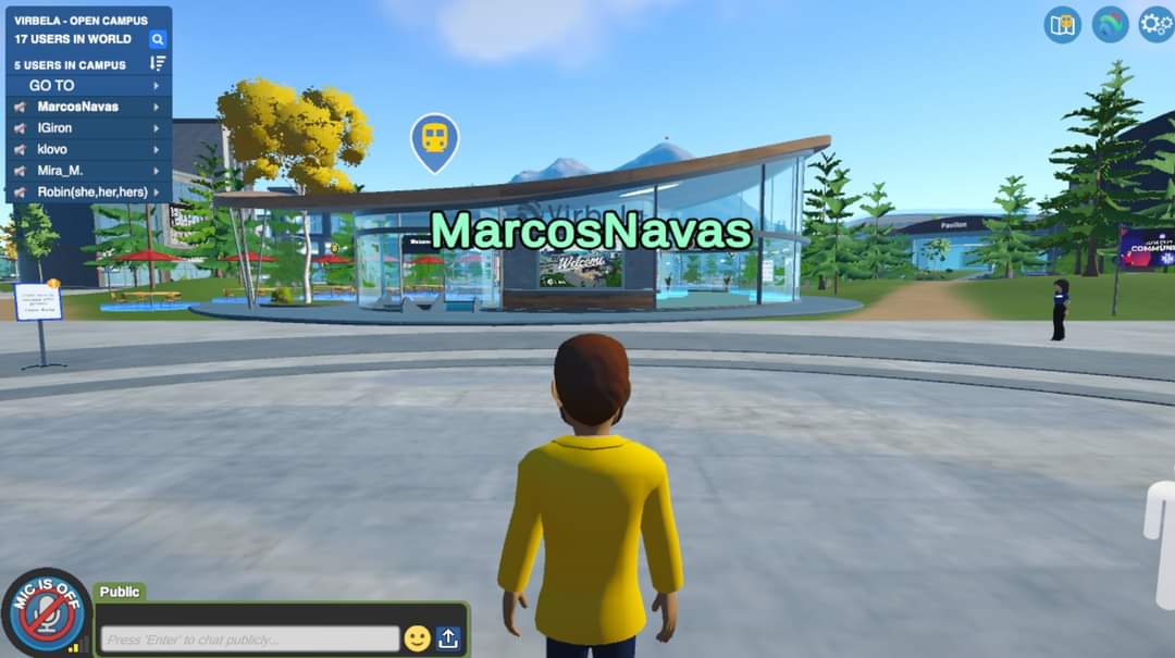 latinosincoding's tweet photo. Walking around the @VirbelaHQ #metaverse campus! So excited to see where #3dimmersive worlds take us! #METAEDU #handsoncoding #latinosincoding #metaverseedu #meta https://t.co/bikcqRLBaD