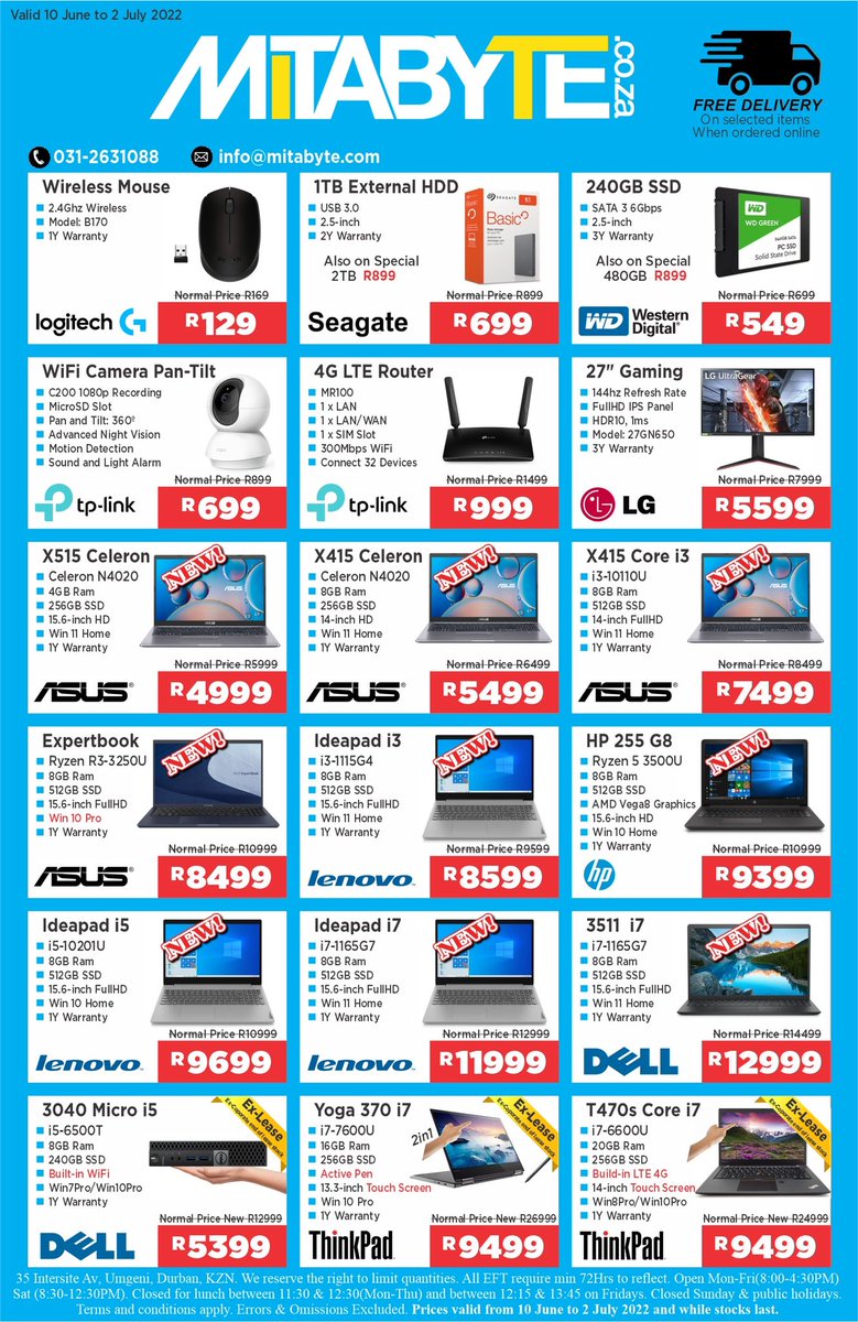 Don’t miss out on our Crazy Winter Sale!!!😍❄️
•
Shop our full sale here: mitabyte.co.za/deals
•
Prices valid from 10 June to 2 July 2022 or while stocks last!