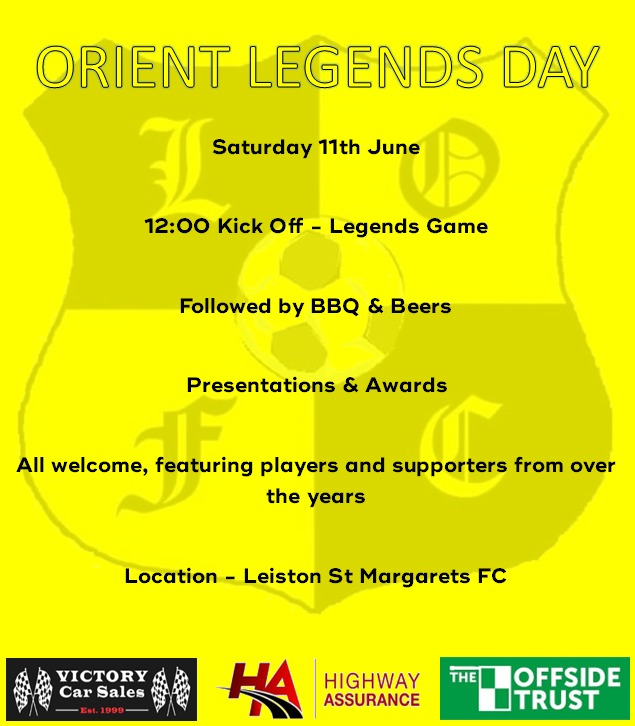 Don't forget tomorrow's legend day come along a good day guaranteed
