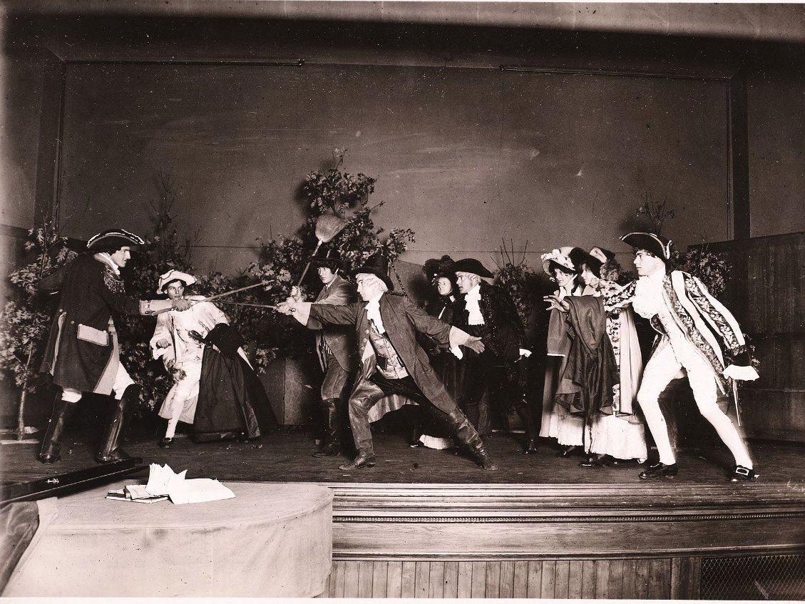 Fitchburg_State's tweet photo. Here is a Falcon flashback from 1912 of our theater program, swipe to see what our theater program looks like now!

Check out, https://t.co/2G1khmQufA for more information on our theater concentration. #falconflashback #fitchburgstate #falconflashbackfriday https://t.co/ZC8DSMcYqf
