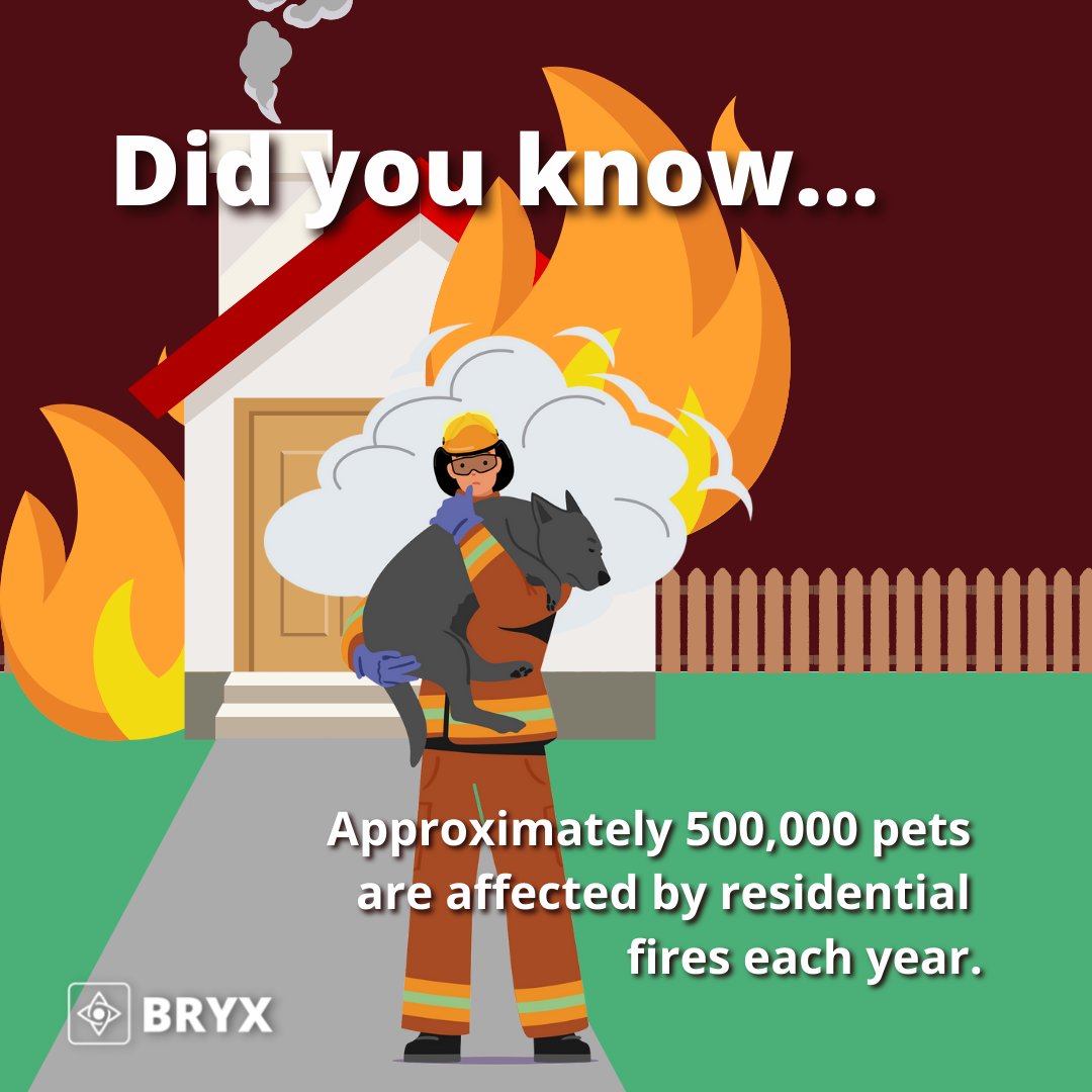 BryxInc's tweet photo. Happy Factual Friday, all! Since it’s Pet Appreciation Week, did you know that approximately 500,000 pets are affected by residential fires each year? When it comes to home fires, please make sure all members of your household are safe – even the furrier ones! https://t.co/TIM2e2WhRj