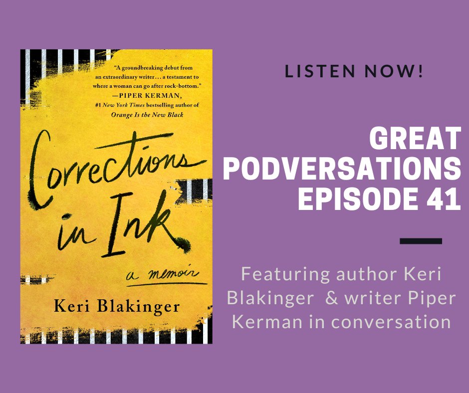 Episode 41 features a fascinating conversation about incarceration, and justice with @keribla and @Piper Listen now on your favorite podcast app! @StMartinsPress @NPR #greatpodversations #kentuckyauthorforum  #louisvillereads