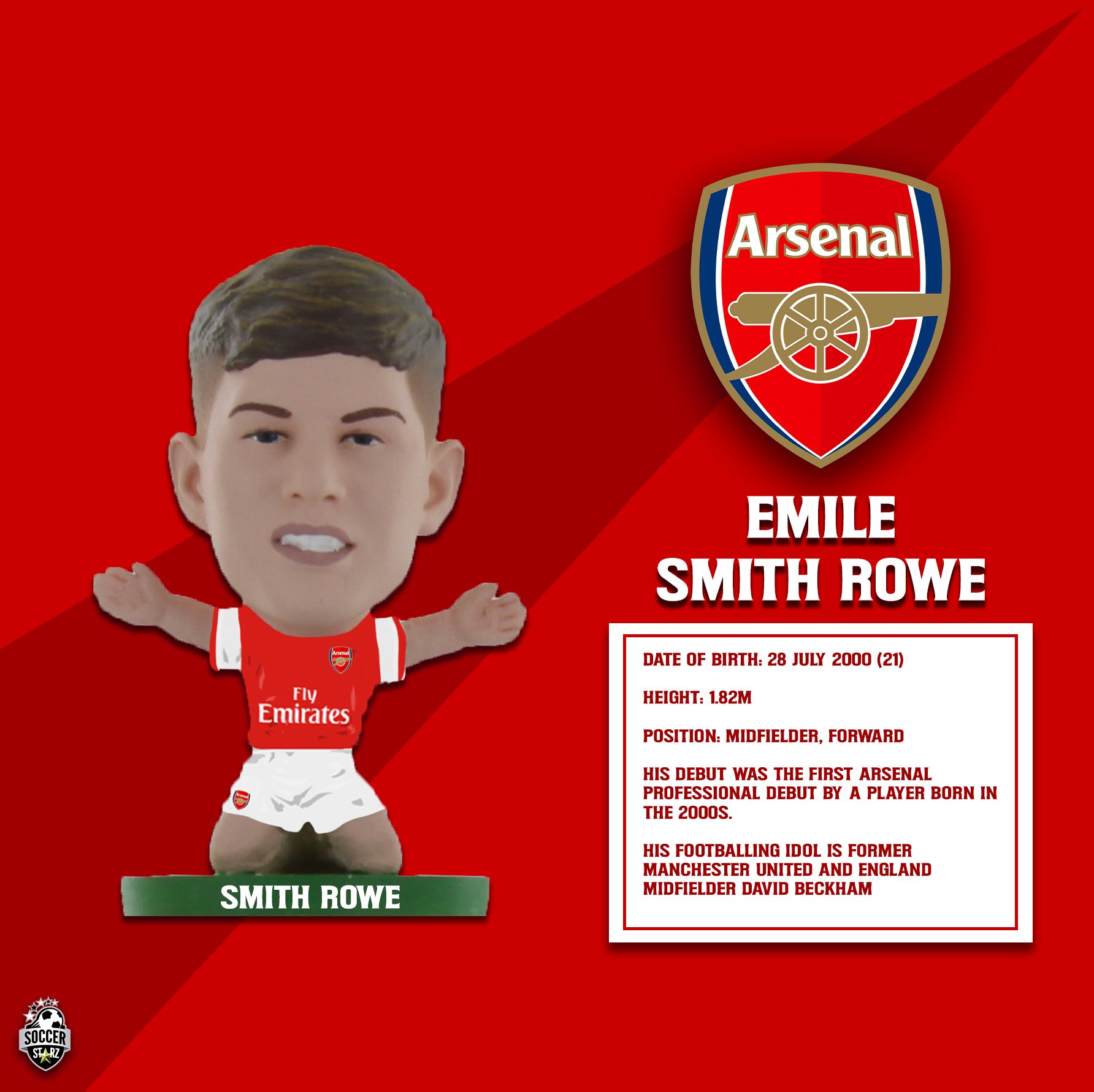 SoccerStarz on X: 🚨TWITTER EXCLUSIVE SCULPT REVEAL🚨 Arsenal midfielder  Emile Smith Rowe is the latest figurine to be revealed!⚽ Some of you may  have guessed this from one of our posts last