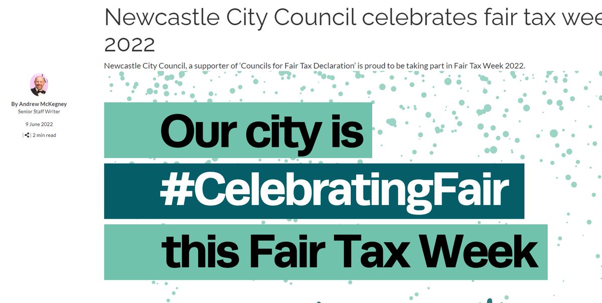 FairTaxMark's tweet photo. Great to see Newcastle City Council getting behind #FairTaxWeek

They are a proud signatory of the Councils for Fair Tax Declaration

More at  https://t.co/9jLDNUvkIq https://t.co/QVa2LfYBUi