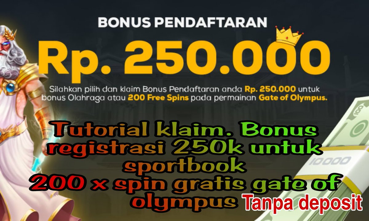 ArizkyPrima's tweet photo. Info freebet tanpa hoax.... 
1 orang 1 kesempatan klaim. 
Cukup registrasi, kamu tinggal pilih dan klaim bonus registrasi 250k untuk sportbook atau 200x Freespin gate of olympus tanpa deposit tanpa hoax tanpa ribet... 
Jangan lupa Subscribe ya 😂😂😂

https://t.co/5xxpG8FT0Y https://t.co/IQblUFImZG