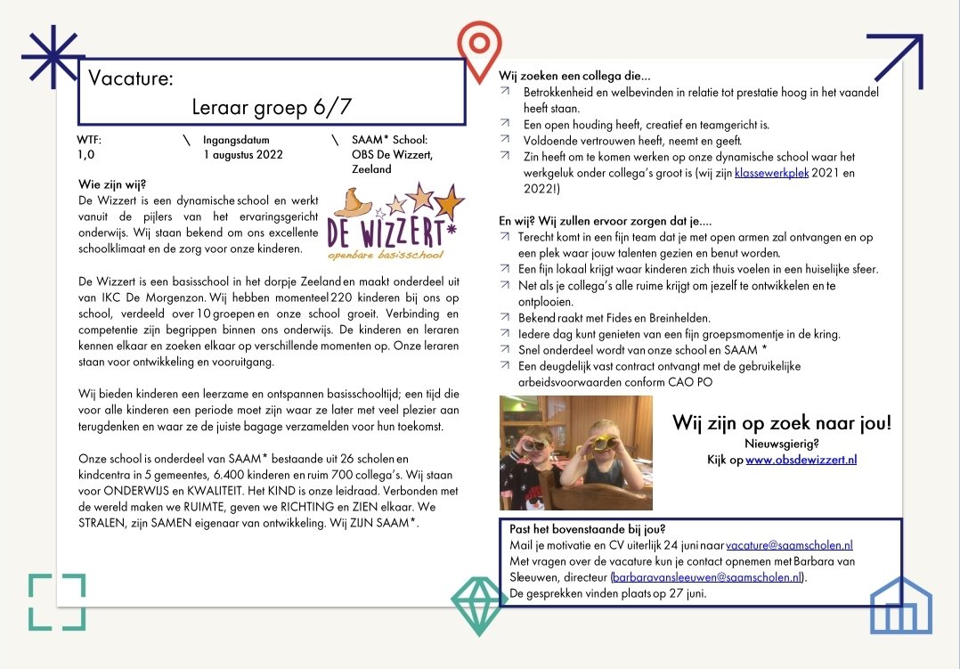 KittyvdKroft's tweet photo. Wie wordt onze leerKRACHT groep 6/7?
Fijn team, leuke kinderen, mooi onderwijs en vooral heel fijn gezelligheid!
Delen=lief! #vacature @SAAMscholen https://t.co/oQjDjo3qyO