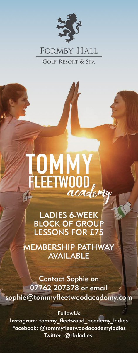 Fancy trying golf or looking for lessons why not try our ladies group lessons <a href="/formbyhall/">Formby Hall</a> Wednesdays 6.30, Thursday 2&amp;3pm or Friday 6.30pm. Email sophie@tommyfleetwoodacademy.com