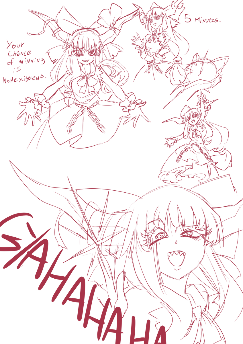 OresamaLav's tweet photo. also sketch for frieza suika https://t.co/PL4TsbcNyy