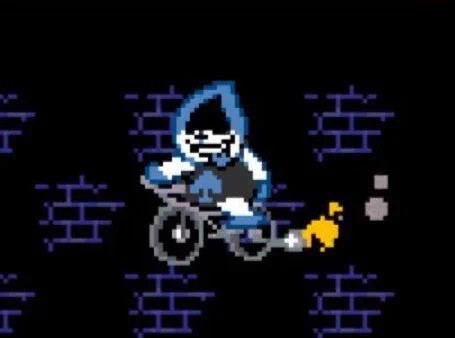 today's (hotly requested) lil' fella of the day is lancer from deltarune!! (he/him) 