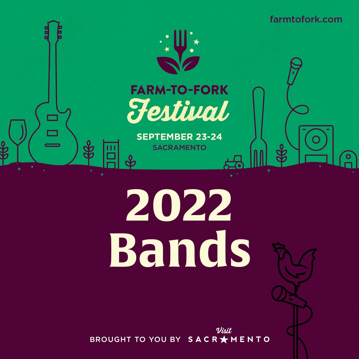 And the #SacFarm2Fork news keeps rolling in! Here's your 2022 Farm-to-Fork Festival band lineup 🎵

bit.ly/SacFarm2ForkFe…