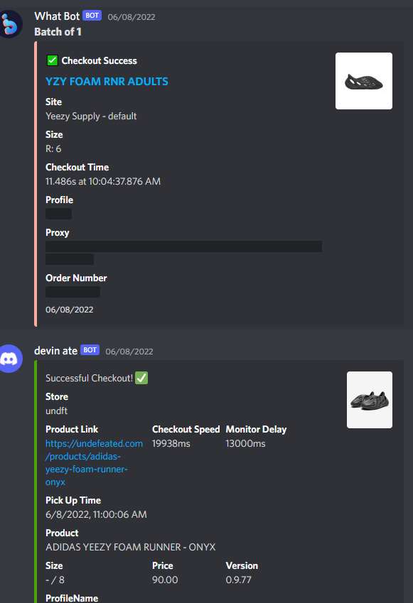 Hard ass drop but still managed to snag two pairs
All thanks too:
Bot: <a href="/whatbotisthis/">WhatBot</a> <a href="/MEKRobotics/">MEKAIO</a> 
Proxies: <a href="/LiveProxies/">Live Proxies</a> <a href="/BreadProxy/">BreadProxy</a> 
Cook Group: @SofloSupply <a href="/polarchefs/">Polar Chefs</a> 
Gmails: Personallllsss