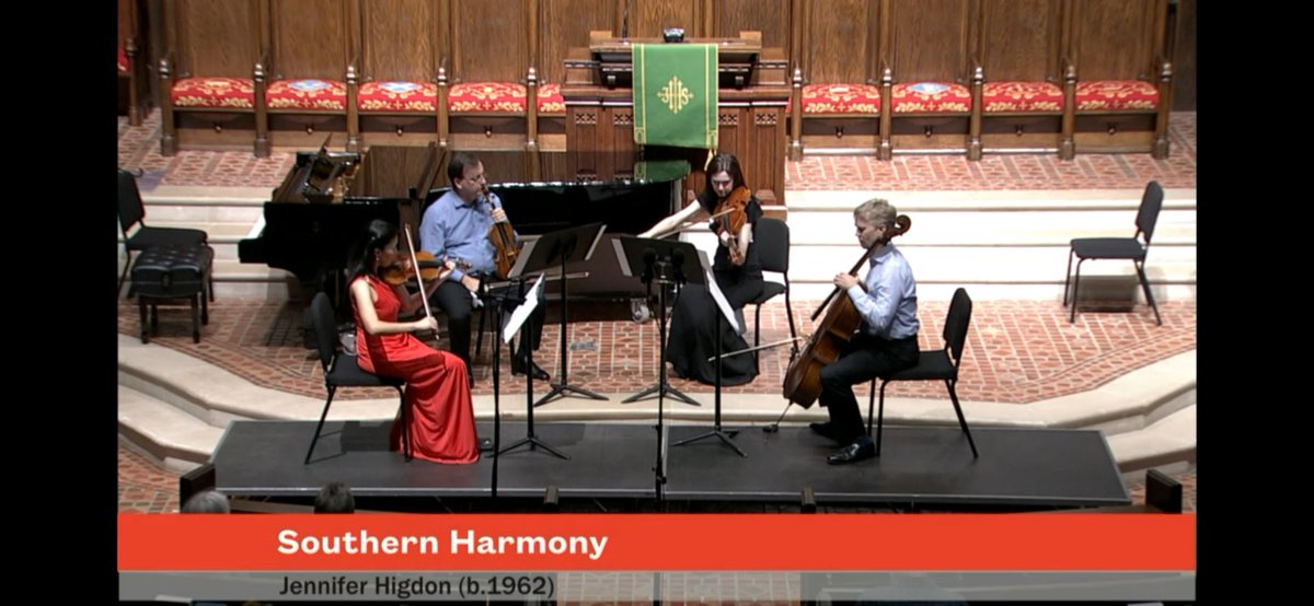 Check out the ACP on <a href="/perf_today/">Performance Today</a>! 
Jennifer Higdon: Southern Harmony
Helen Hwaya Kim, violin | John Meisner, violin | Catherine Lynn, viola | Brad Ritchie, cello
First Presbyterian Church of Atlanta, Atlanta, GA

yourclassical.org/episode/2022/0…

#chambermusic #ClassicalMusic