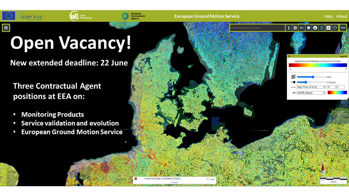 📢Open Vacancy at <a href="/EUEnvironment/">EU EnvironmentAgency</a>❗️

Are you interested in helping #CopernicusLand to develop the #CLMS product portfolio❓

3⃣ positions available at the 🇪🇺 European Environment Agency

📍#Copenhagen🇩🇰

🗓️New extended deadline: 22 June 

Applications at👇
jobs.eea.europa.eu/jobs/expert-co…