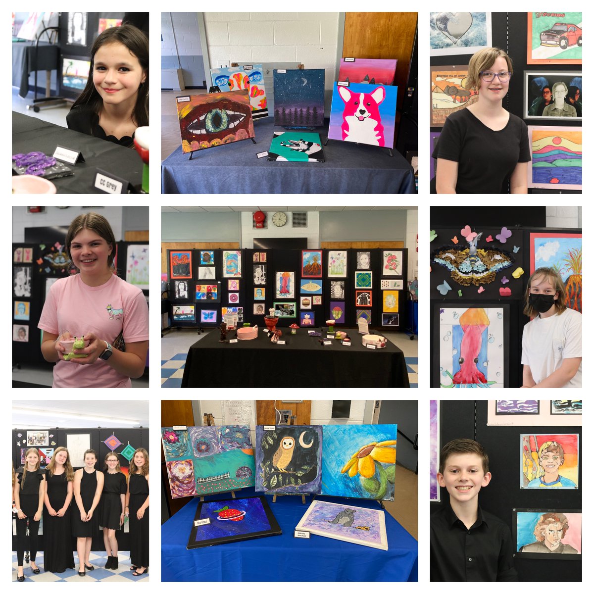 jbarnes_art's tweet photo. Photos from the Middle School Spring Arts Festival can be seen here: https://t.co/MoxiBRXW8u Thanks to all for supporting the Art Department, and congrats to all artists on a fantastic show! #mmsart2122 @MillbrookCSD_NY @Millbrookmsart @millbrookcsdart https://t.co/sAciAvFbqj