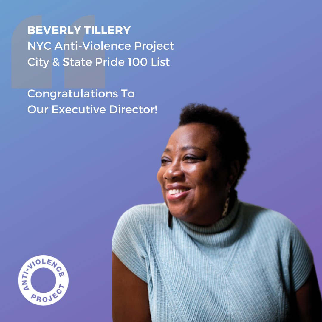 Congratulations to our Executive Director Beverly Tillery for making the City &amp; State Pride 100 List! Find the whole list and read about the Reception at 
cityandstateny.com/feature/2022-P… #Pride100 <a href="/cityandstateny/">City & State NY</a>