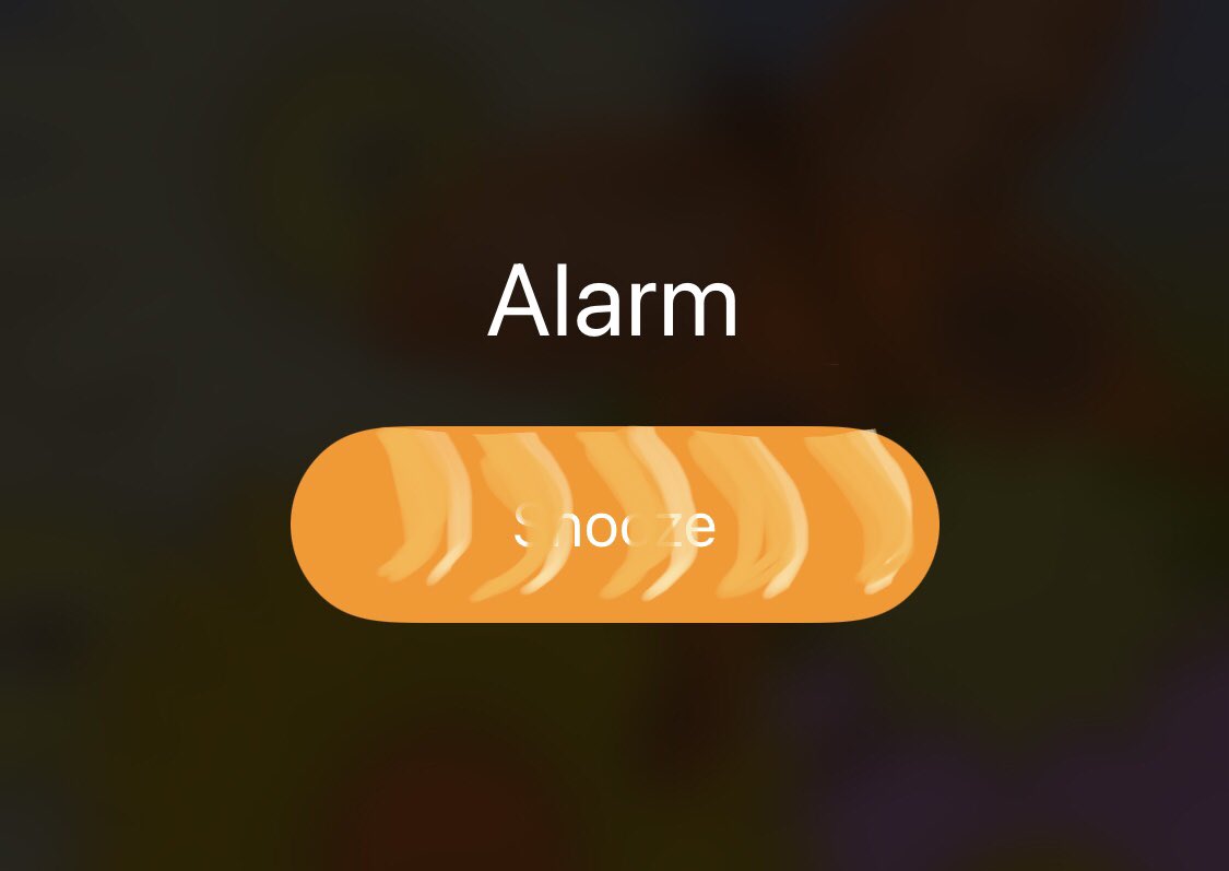 haackward's tweet photo. When I reached for snooze button this morning, all I saw was a baguette, and now I can’t unsee it.

No little baby baguette, I am not ready to start my day. https://t.co/1xKQIPqZfU
