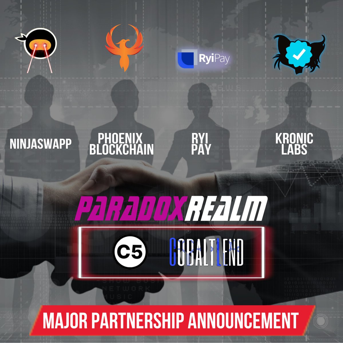 phoenixblockchn's tweet photo. #TGIF #IYKYK #blockchaintechnology #news

@ParadoxRealms @c5_consulting @CobaltLend have Major #Partnership #Announcement with @phoenixblockchn @KronicLabzDev @RYI_Unity @ninjaswapapp

#GameFi #NFTGaming #NFTCommunity #p2e #Web3  #cryptocurrency #blockchain #NFTs #metaverse $PHX https://t.co/Bn50bim5CM