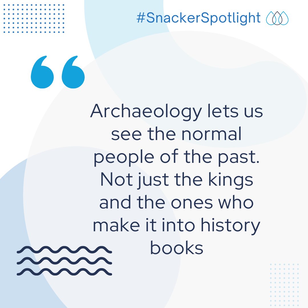 ClimateSnack's tweet photo. Karen O'Toole @KarenOT101 member of the Archaeosnack group since 2021 for our #SnackerSpotlight! Karen is an archaeologist studying bog butter for her PhD at @ucdarchaeology and loves archaeology for its access to "the normal people of the past" #scisnack #archaeology 1/ https://t.co/5q78CfVjqj