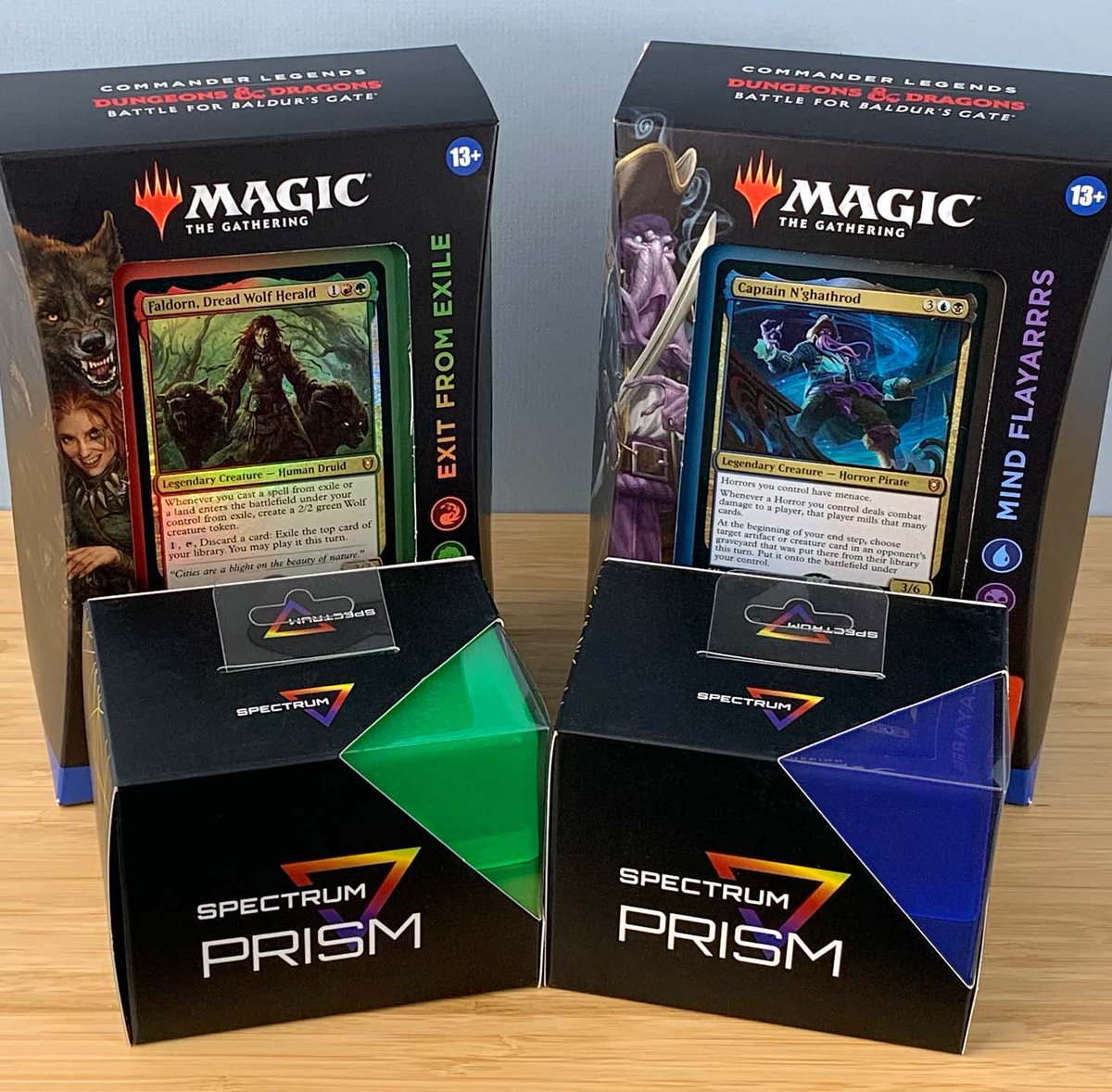 Spectrum_BCW's tweet photo. Follow and retweet for a chance to win 2 #MTGBaldursGate precon Commander decks and 2 Prism Deck Cases. 1 winner randomly selected Monday, June 13th. Find Prisms at your LGS or https://t.co/Cb7dhtFafV https://t.co/55lCOYdJlw