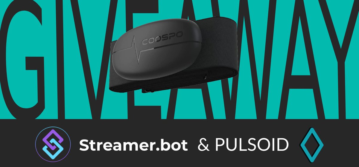 Pulsoid - Heart Rate Streaming (@pulsoid_app) on Twitter photo 5 heart rate monitors giveaway❤
Let's celebrate Streamer.bot and Pulsoid integration together. Get a chance to win a heart rate monitor and a year of Pulsoid BRO plan⭐️
To enter:
- RT
- follow <a href="/pulsoid_app/">Pulsoid - Heart Rate Streaming</a> and <a href="/streamerdotbot/">Streamer.bot</a> 5 heart rate monitors giveaway❤
Let's celebrate Streamer.bot and Pulsoid integration together. Get a chance to win a heart rate monitor and a year of Pulsoid BRO plan⭐️
To enter:
- RT
- follow <a href="/pulsoid_app/">Pulsoid - Heart Rate Streaming</a> and <a href="/streamerdotbot/">Streamer.bot</a>