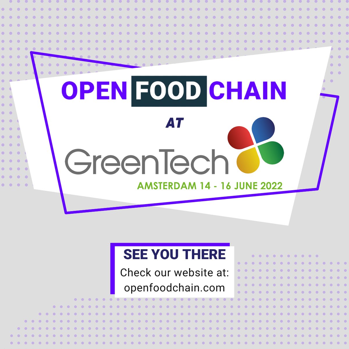 OpenFoodChain's tweet photo. π Find us on @GreenTechRAI next week!
Plan a meeting directly with Patricia Leek with this link: https://t.co/UATqr9Znnd. Enjoy #GreenTech with us!
#horticulture #event #blockchainforfood #openfoodchain #striketwo https://t.co/s2mBtSMOrB