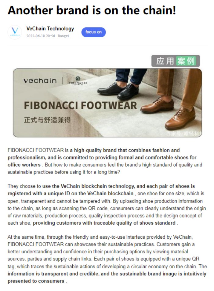 eisenreich's tweet photo. VeChain x Micromation x Fibonacci๐
"Fibonacci is another #TrueStoryteller client, a standardized traceability tool by @Micromation," which #RunsOnVeChain. โ๏ธ
#VeChain $VET #VeFam #Blockchain #Tech #Shoes #Fashion #Sustainability #Bitcoin #Traceability #Sales #Technology #IoT https://t.co/zXUu6tMeJd