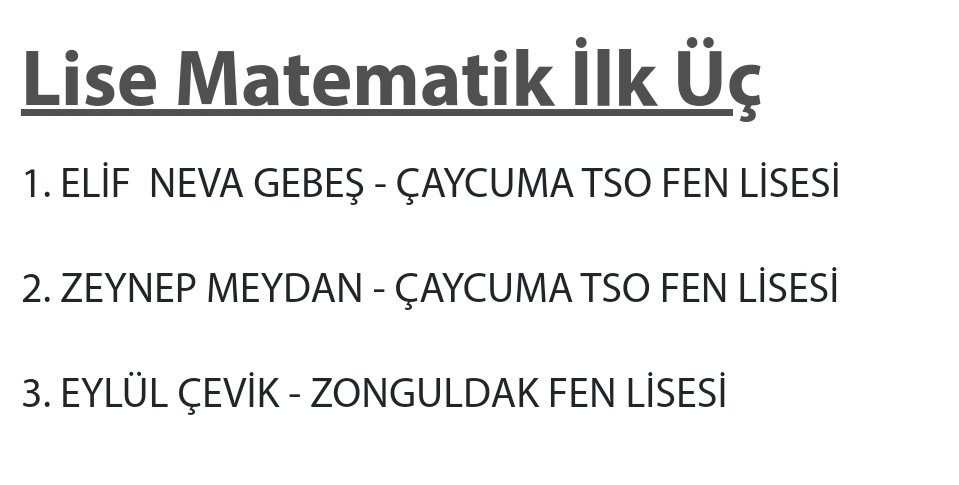 Ereğli Ibrahim-Süheyla Izmirli Fen Lisesi tarafından düzenlenen IMFO Matematik ve Fen Olimpiyatlarında öğrencilerimizden büyük başarı... matematik alanında 1.ve 2.olan öğrencilerimiz, fen alanında 2.ve 3.olmuşlardır.