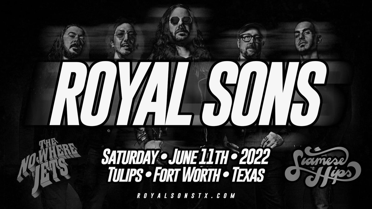 Tomorrow night in Fort Worth with 2 killer bands <a href="/RoyalSonsTX/">Royal Sons</a> &amp; <a href="/siamesehips/">Siamese Hips</a> @ Tulips!