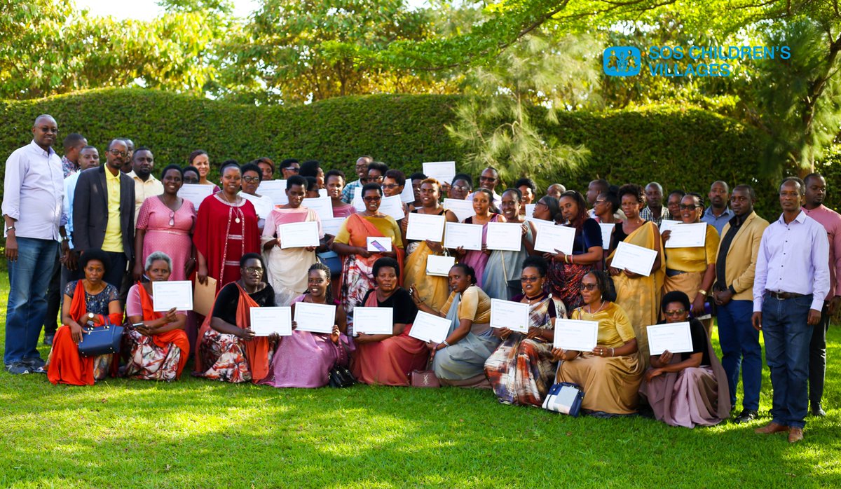 soscvrwanda's tweet photo. Today, 34 SOS Mothers from the SOS Children’s Village Kayonza, Nyamagabe, Gicumbi and Kigali have received #ICDL  certification after successful completion of the training ICDL Digital Citizen, Digital Care Assistant and DCA-Rafiki.#DigitalTransformation @SOSCVESAF @RwandaGender https://t.co/Q8DFes2Dx2