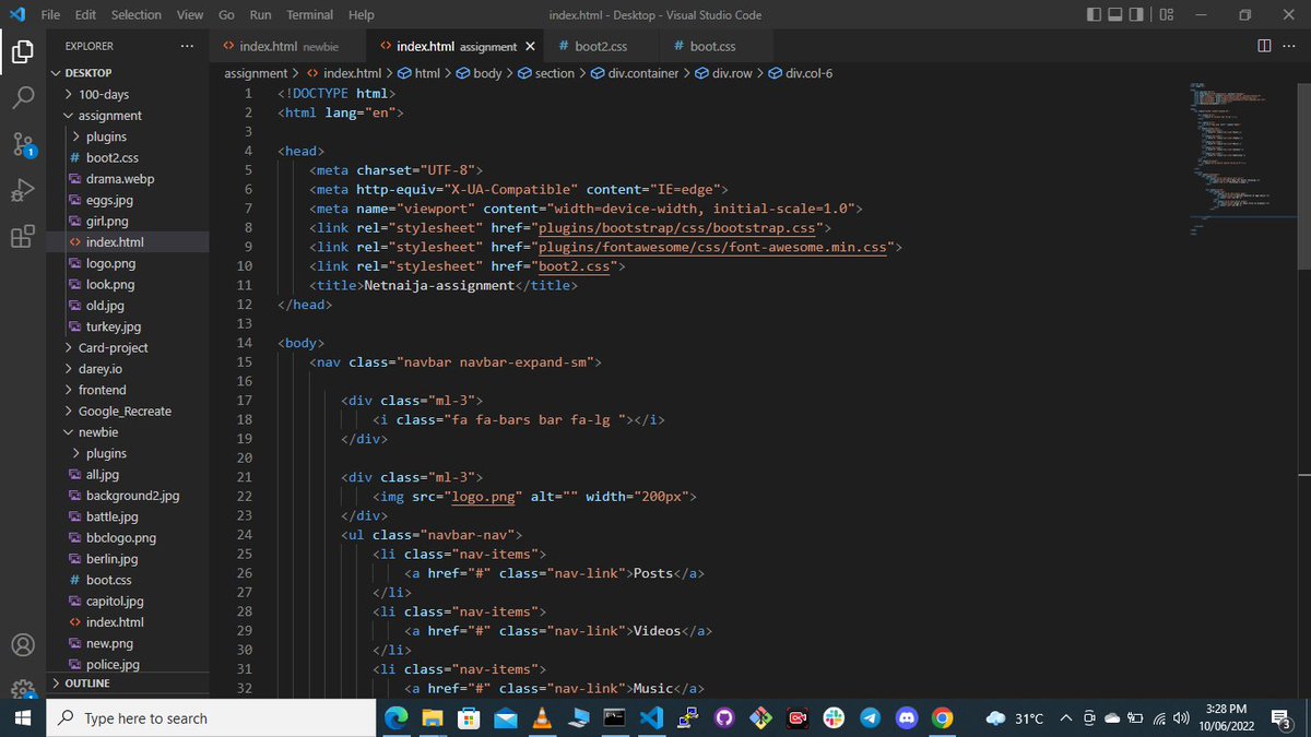 Simeon_Amiase's tweet image. Netnaija clone
Done with lessons from the free coding class .. thank you to @dauntless121 @DONJAZZY
#freecodingclass