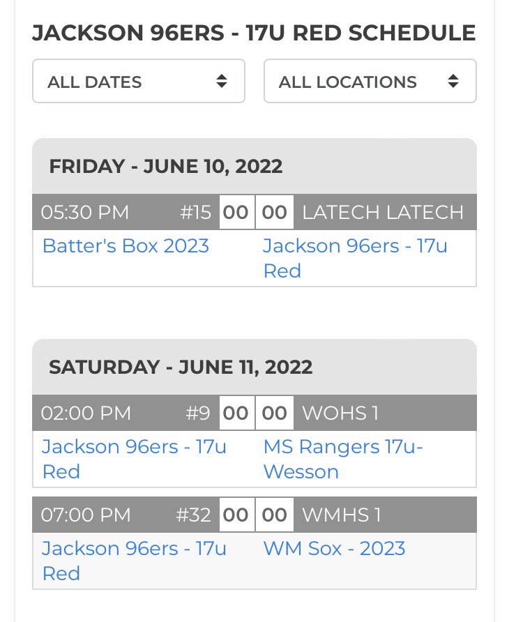 Jackson96ers's tweet photo. New Schedules for teams at 2D Event in Monroe, LA https://t.co/GcAyyCRvAY