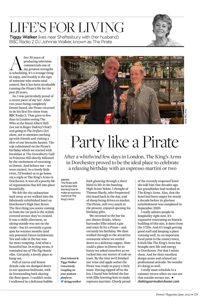 Our Ellie is in <a href="/DorsetMag/">Dorset Magazine</a> !!!!🌿 thank you <a href="/TiggyWalker/">Tiggy Walker</a> for the loveliest write up, we’re so glad you and <a href="/piratejw/">Johnnie Walker</a> enjoyed your stay!