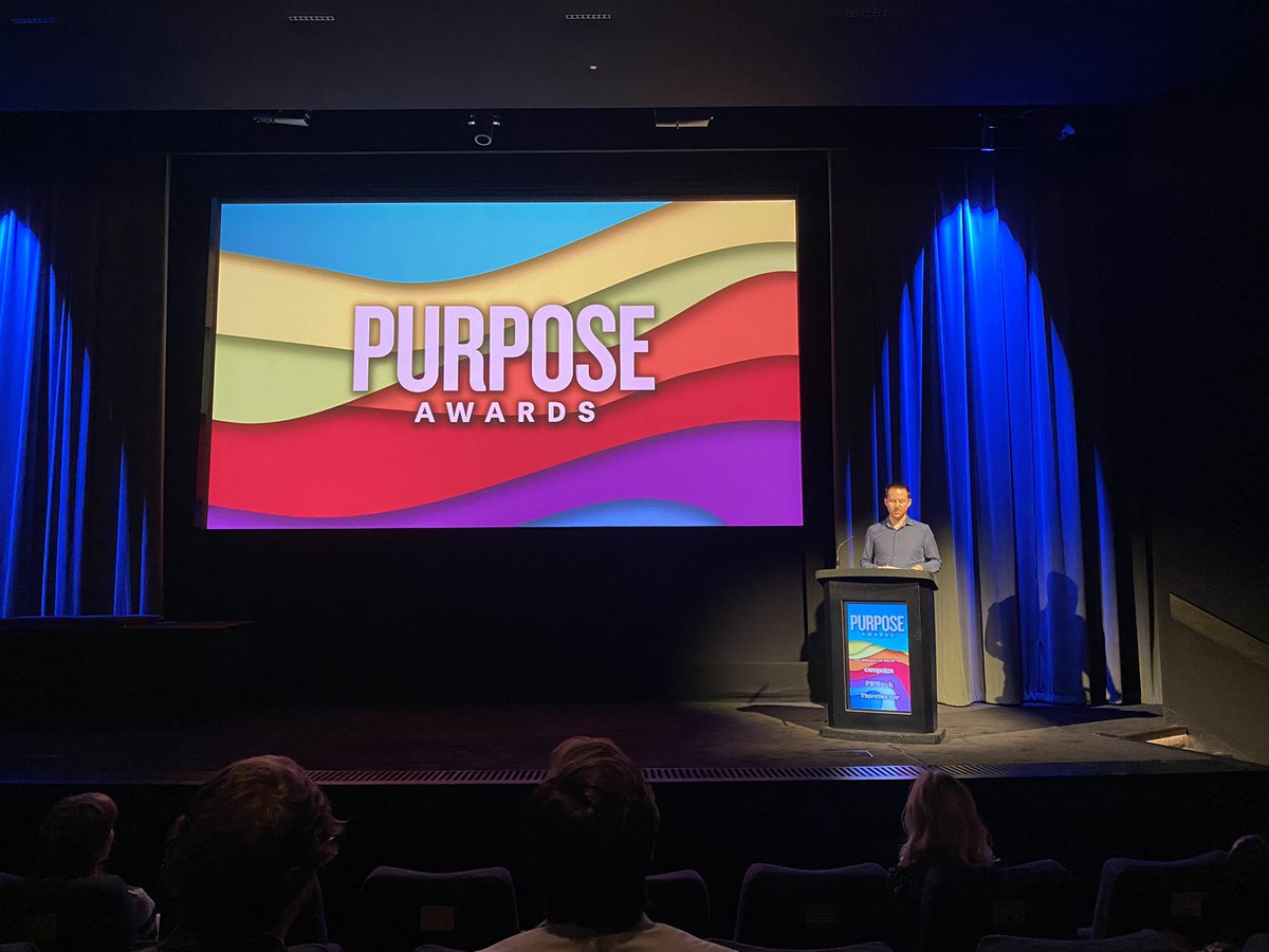 Fantastic awards ceremony this afternoon @PurposeAwdsEMEA. Thank you @John_Harring, @prweekuknews @ThirdSector and @campaignlive for supporting a great initiative that encourages organisations to incorporate more purpose-led #PR campaigns.