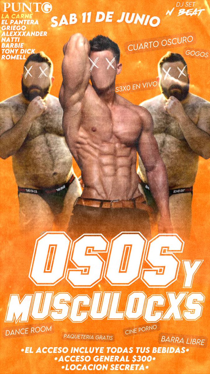 QUIEN VA A JALAR A LA NOCHE DE OSOS Y MUSCULOSOS?

Habrá mucho pelo di
MANDEN DM Y LES PASO EL DATO

wa.me/524771640425